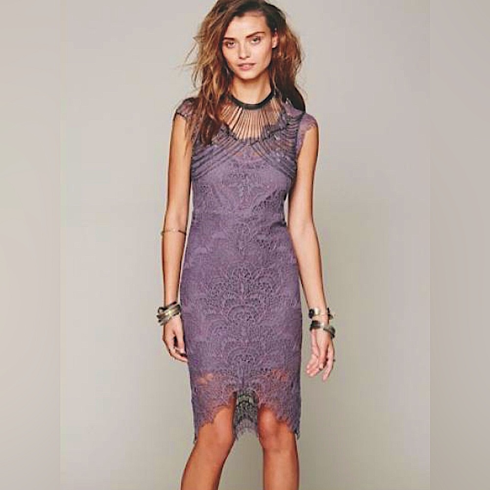 Intimately Free People Peakboo Lace Slip, Size XS
